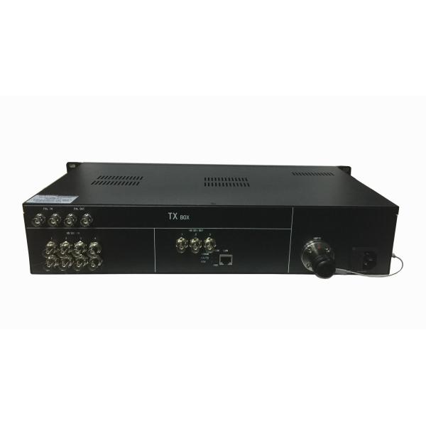 8 in 3 out HD-SDI To Fiber Extender with 2-ch bidirectional XLR audio and