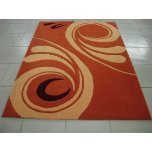 Quality Handtufted Acrylic Carpet And Rug Orange Mordern Rug for sale