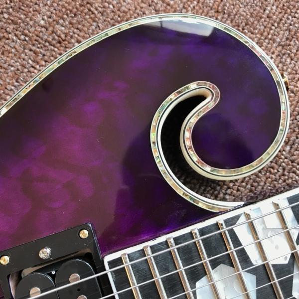 New Design CUSTOM purple electric guitar , with shell beautiful woman on body , 6 strings guitars , high quality guitar