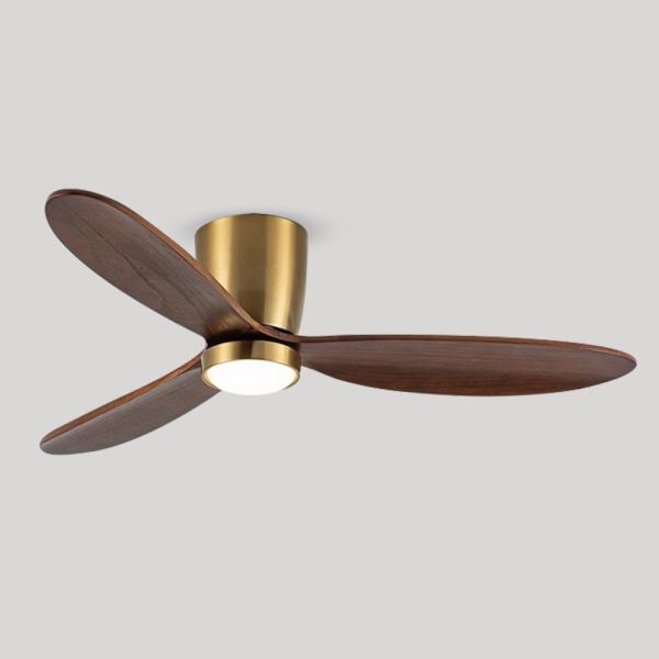 Manufacturer Nordic Wooden Blade Ceiling Fan 52 Inch DC Motor Ceiling Fan With Light And Remote