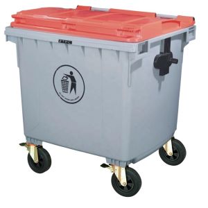 Trash can with pedals large plastic outdoor garbage dustbin for trailer
