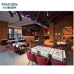 China MDF Custom Commercial Hotel Furniture Melamine Hotel Dining Chair Table on sale