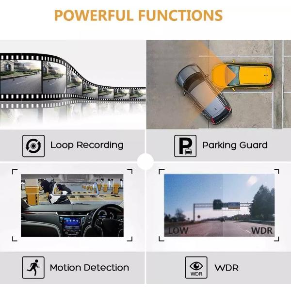9.66 11.66 11.88 Inch Media Rear View Mirror Dashcam Dual 1080P Car DVR ADAS