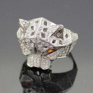 Women Jewelry Lion Sstyle 925 Silver Cubic Zircon Ring (F01)