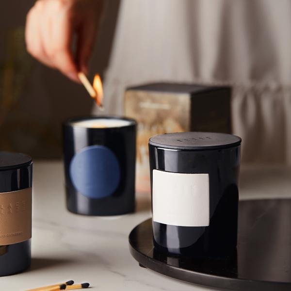 Custom Leather Perfume Bottle Label Embossed Gold Foil 3D Aroma Bottle Labels