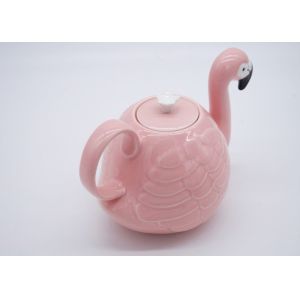 Creative Ceramic Houseware Animal Shaped Teapots / 3D Pink Flamingo Teapot