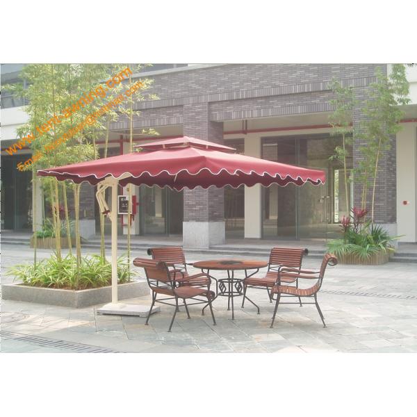 Square Shape UV Protection Waterproof Aluminum Side Post Garden Umbrella