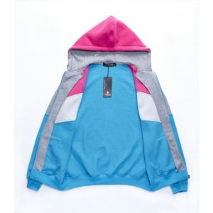 Zip-up Hoodies Sweatshirts , Couple Clothes , Blue Anti-Wrinkle