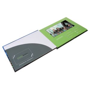 Hard Cover Video Advertising Cards UV Printing Smooth Video Booklet