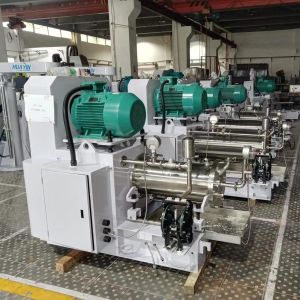 Coarse/ Finishing Grinding Horizontal Bead Mill Disc Type Static / Dynamic