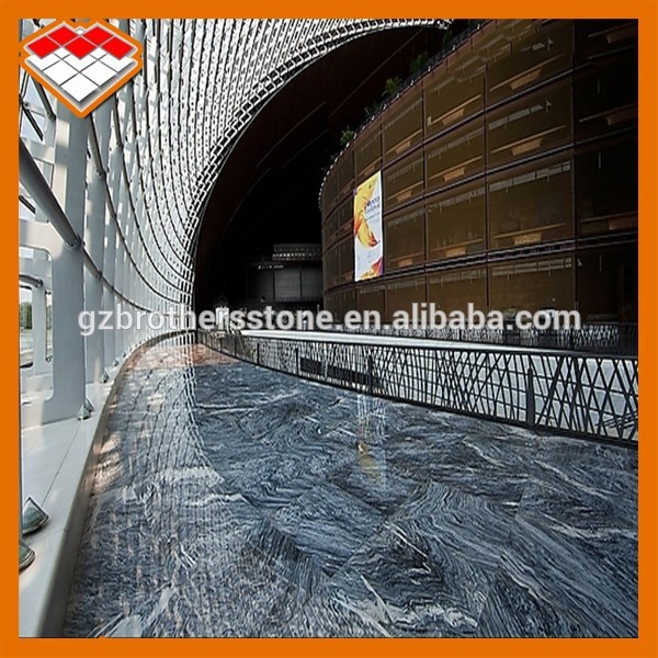 Black Wood Marble Stone Slabs Flooring With 100Mpa Compressive Strength