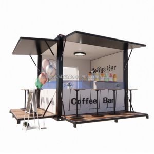 Hotel 10ft Mini Container Bar Stall in Supermarket with Sturdy Pop-up Store and