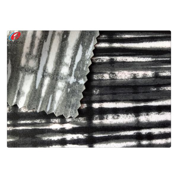 Print 80% Nylon Spandex Knit Fabric Warp Knit For Swimwear Bikini Bra