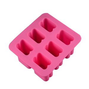 Custom Silicone Rubber Soap Mold 6 Cavity Rectangular Silicone