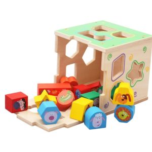 Wooden Geometric Toy Teaching Aid Baby Brain Development Problem Solving
