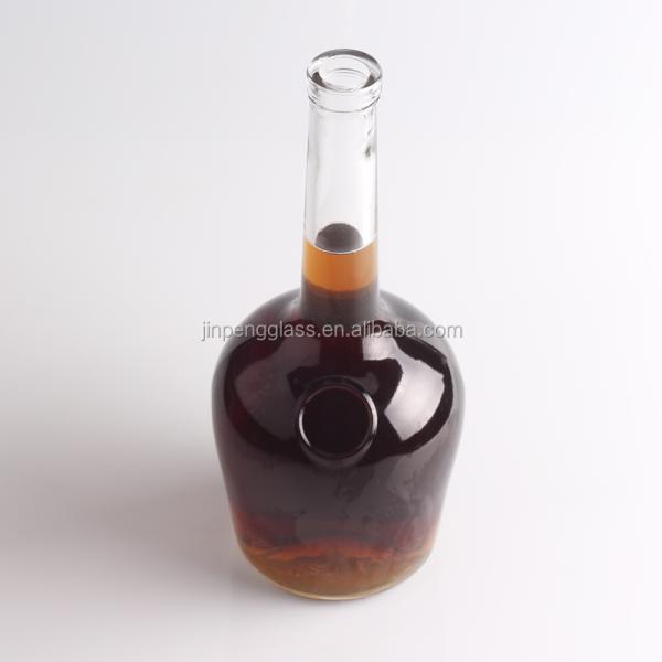 Customized Long Neck Thick Bottom Flint Glass Bottles for Vodka Gin Rum Champagne