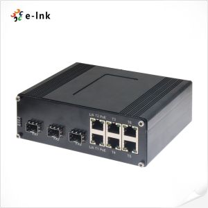 Industrial 6-Port 10/100T 802.3af/at PoE + 3-Port 100BASE-FX Ethernet Switch