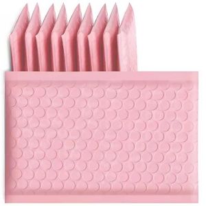 China Copperplate Printing Poly Bubble Mailers Pink Bubble Envelopes For Accesories Shipping on sale