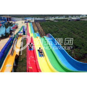Large Fiberglass Water Slides with Stainless Steel Equipment for Amusement Park
