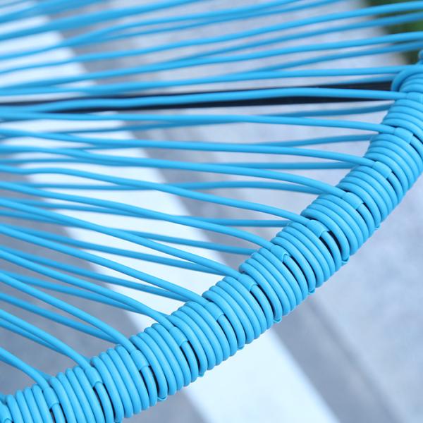 Outdoor PE Rattan Woven Coffee Table Chair Colorful Furniture Set Tempered Glass Tabletop