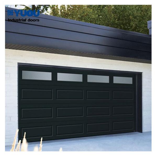 Finger Protect Sectional Panel Garage Door Insulated 40mm thickness AC220V For Vila