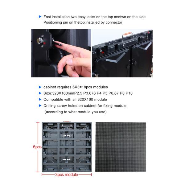 High Brightness HD P2 P2.5mm Outdoor LED Display Fine Pitch LED Cabinet