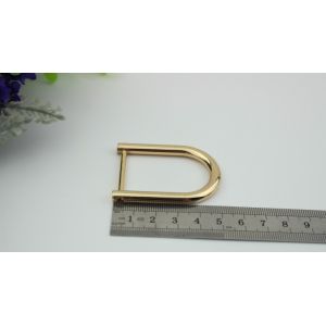 Light gold zinc alloy square metal shiny brand handbag clip lock