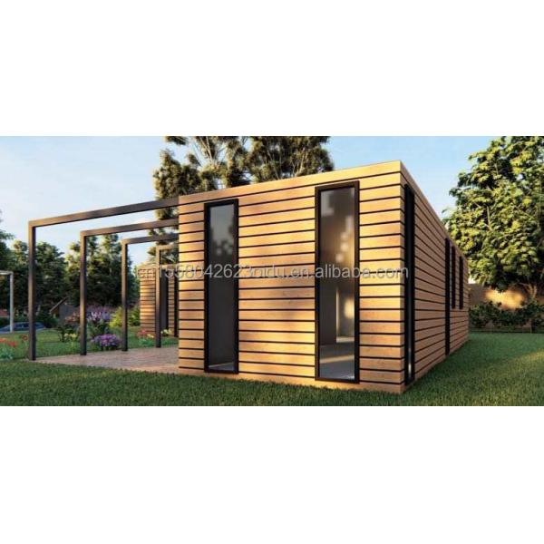 Customized Color Eco-Friendly Living Solution Prefab Steel Houses Combined with 20ft or 40ft Options and Container Houses