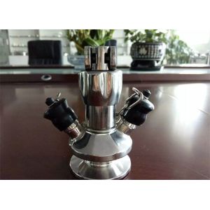 Aseptic Sanitary Sample Valve With Rotary Handle / Key Handle Longer Working