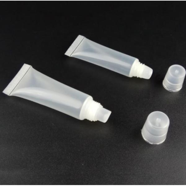 Oblique Neck 5ml 10ml White Lip Gloss Squeeze Tubes MSDS SGS