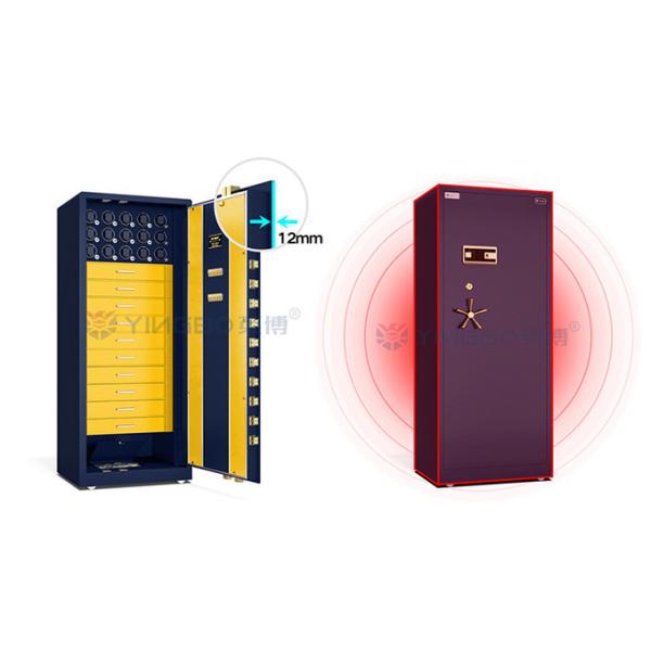 H1800mm Dual Alarm Intelligent Jewelry Watch Winder Safe Box Solid Steel