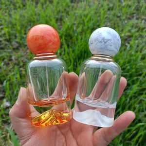 Bayonet Lid Luxury 50ml Cosmetic Glass Bottles With Volcano Bottom