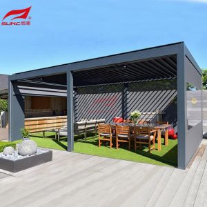 China Garden Waterproof Motorized Aluminum Pergola Rot Proof on sale