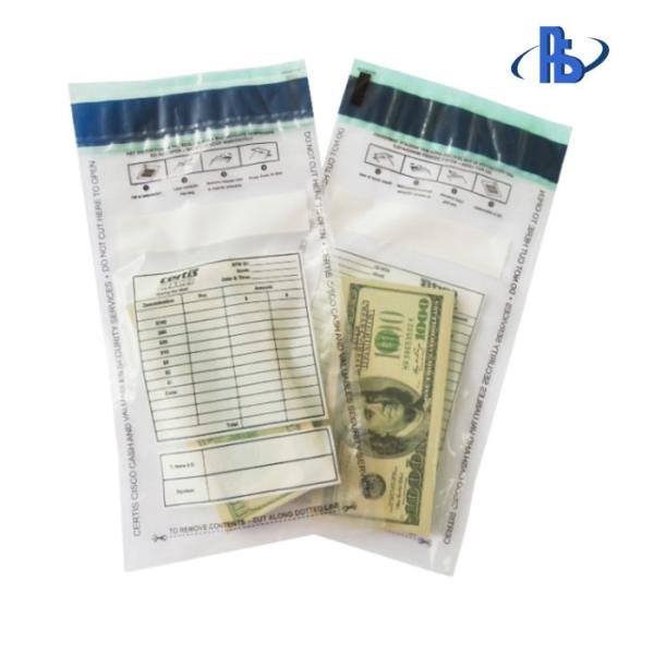 Recyclable Tamper Evident Security Bags , Plastic Bank Deposit Bags