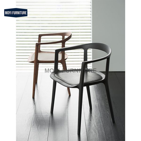 Apartment Dining Chair with Wooden Legs Solid Wood Modern Contemporary Design Dining Room Kitchen Living Room Office Bar