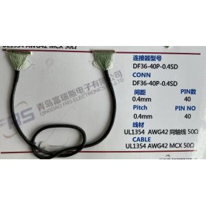 400mm Radio LVDS Wire Harness , Awg42 LCD Wire Harness