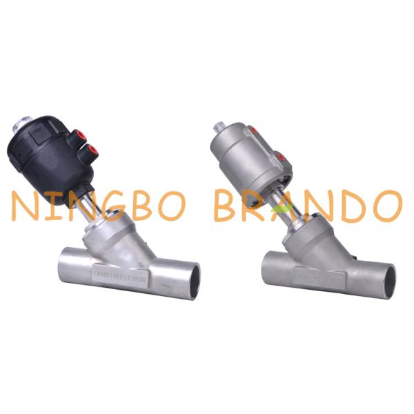 Buy Stainless Steel Pneumatic Welding Angle Seat Valve Double Acting at wholesale prices