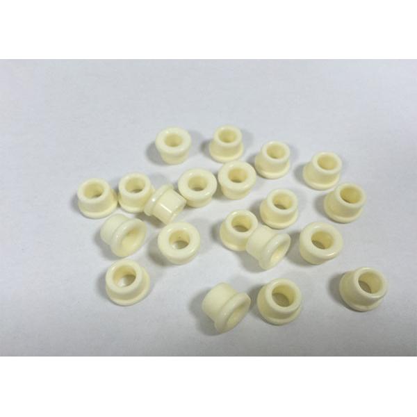 Buy Ivory Alumina Ceramic Parts / Al2O3 Ceramic Eyelets With Groove at wholesale prices