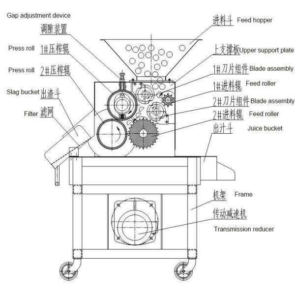 220V Fruit Vegetable Processing Machine Electrical Industrial Citrus Juicer