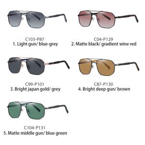 Men'S Metal Frame Sunglasses Multilateral OEM With 58mm Lens