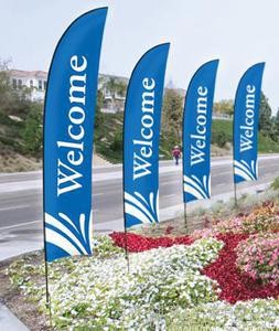 Durable Teardrop Beach Flag Banner Advertising Flags And Banners