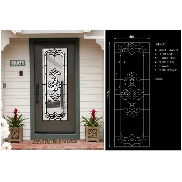 Visual Texture Decorative Bathroom Window Glass , Custom Glass Window Panels