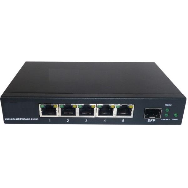 Auto-MDIX Gigabit SFP + Fiber Optic Switches Communication 10 / 100 / 1000M