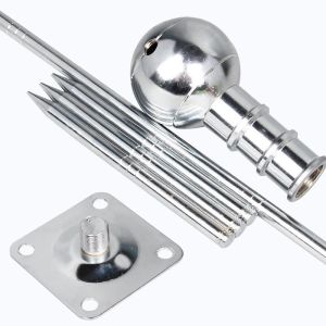 Brass Lighting Rod Three-Pole Copper Air Terminals Detachable Lightning