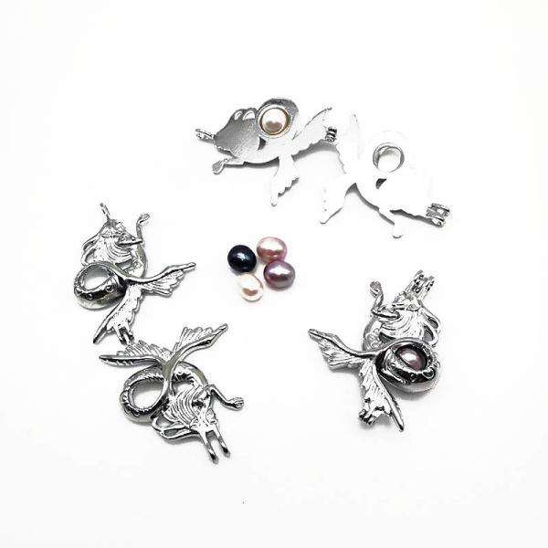 Buy Pearl Cage Pendant Jewelry Making Bead Cage Necklace Aromatherapy Essential Oil Diffuser Box For Oyster Pearl at wholesale prices