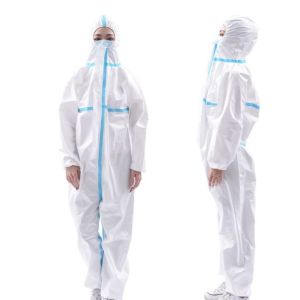 China Lamination Zipper Non Woven Disposable Protective Coverall on sale