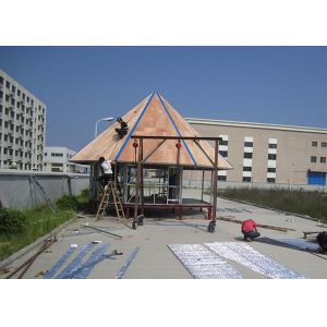 Quality Light Steel Frame Wooden Home Beach Bungalows With Shower , Kitchen for sale