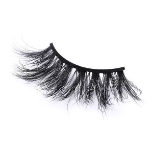 3D Fluffy Faux Mink Lashes , Natural Black 20mm Individual Lashes