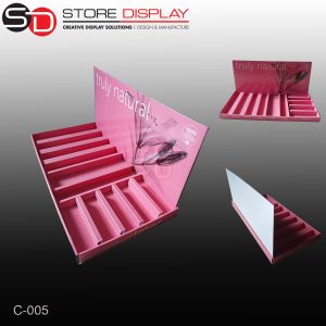 Quality custom high quality counter display for cosmetic for sale
