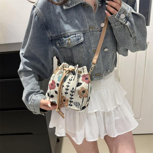 NEW CHINESE NATIONAL WIND ARMPIT BUCKET BAG SIMPLE FASHION TREND SUMMER NEW LINEN STYLE HIGH-GRADE SENSE SINGLE SHOULDER